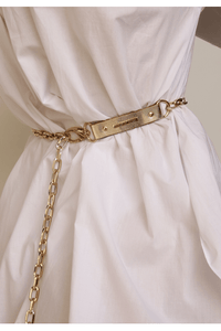 Double tag chain belt