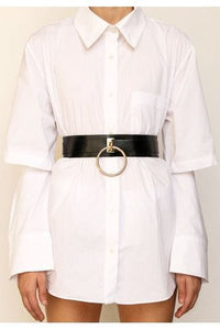 O Ring Belt Leather