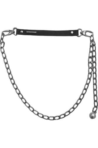 Leather Tag Chain Belt